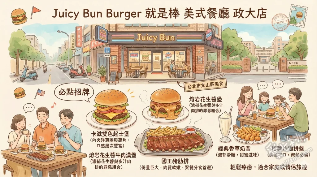 Juicy Bun Burger 就是棒 美式餐廳 政大店