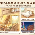 位於萬華區的1臥室公寓-62平方米|帶1間專用衛浴