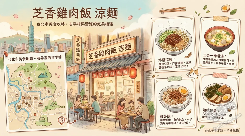 芝香雞肉飯 涼麵