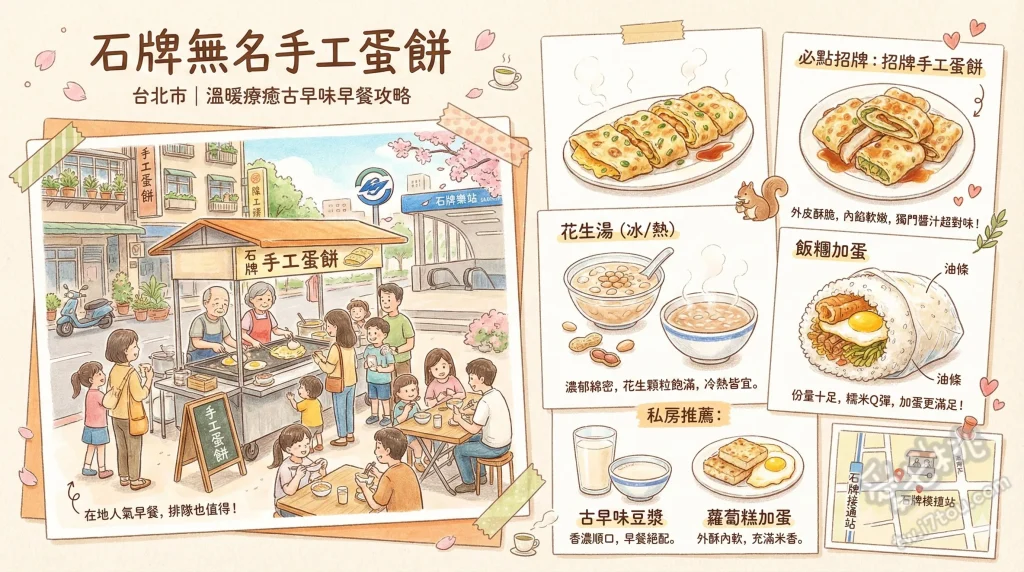 石牌無名手工蛋餅