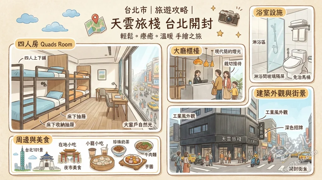 天雲旅棧台北開封