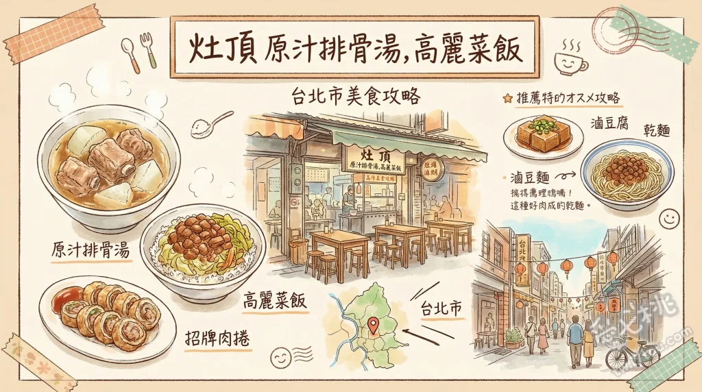 灶頂 原汁排骨湯,高麗菜飯