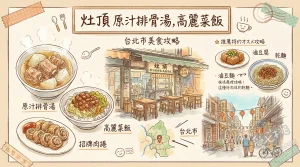 灶頂 原汁排骨湯,高麗菜飯