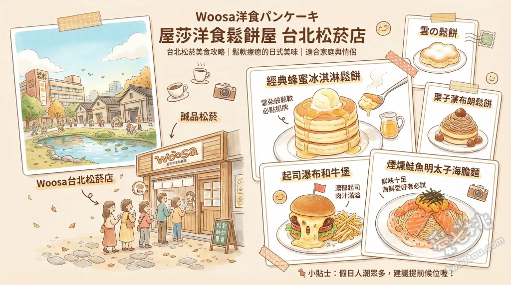 Woosa洋食パンケーキ 屋莎洋食鬆餅屋 台北松菸店