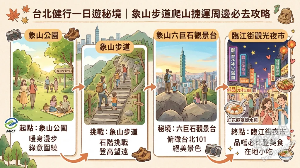 台北健行一日遊秘境｜象山步道爬山捷運周邊必去攻略