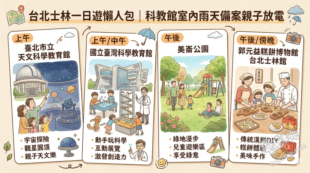 台北士林一日遊懶人包｜科教館室內雨天備案親子放電