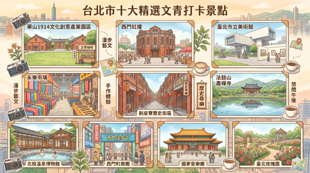 台北市十大精選文青打卡景點
