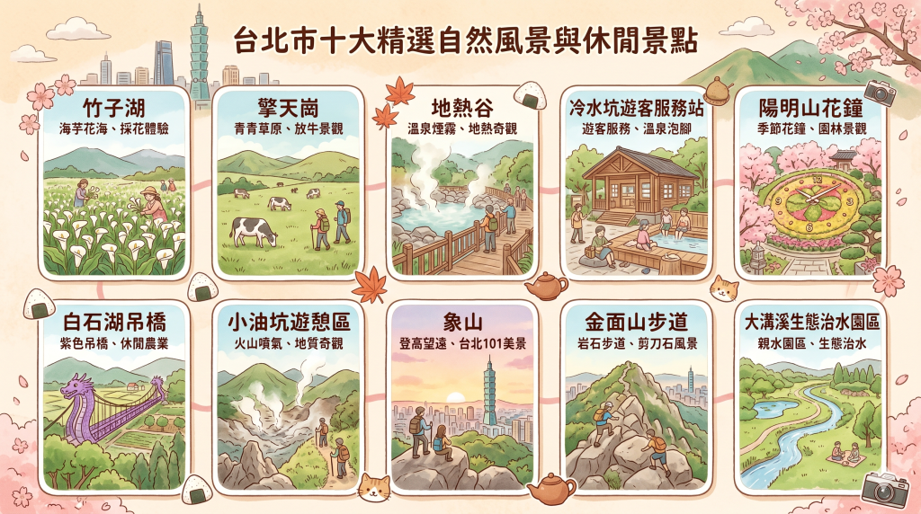 台北市十大精選自然風景與休閒景點