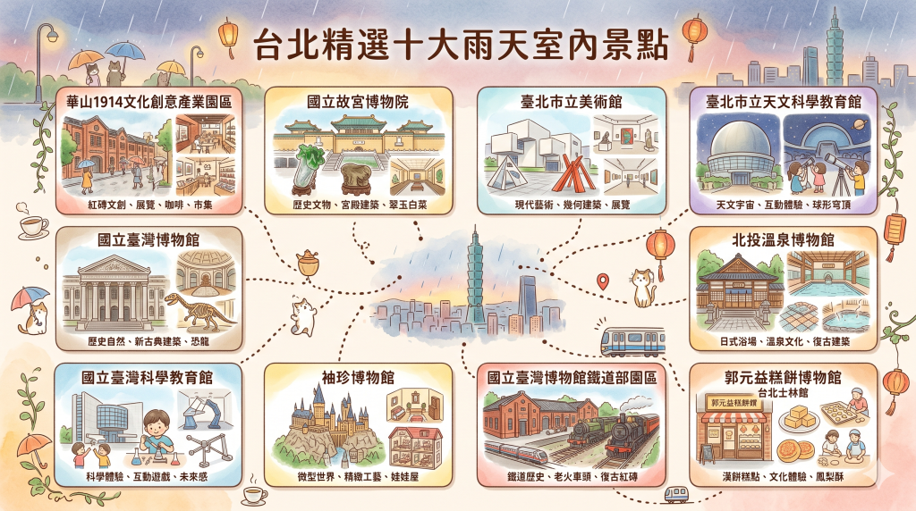 台北精選十大雨天室內景點