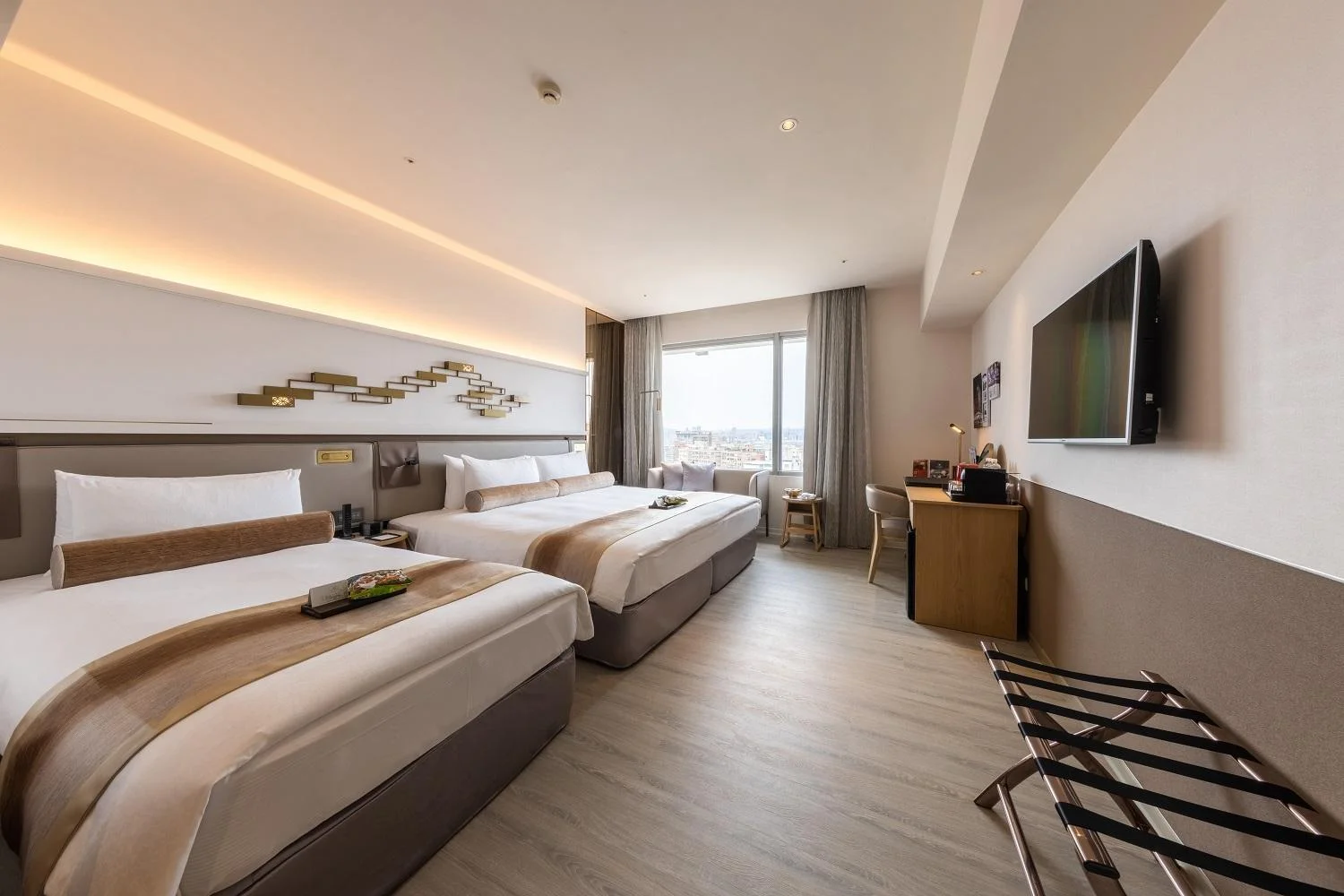 市景頂級家庭房(兩床) (Premier Family Twin City View)