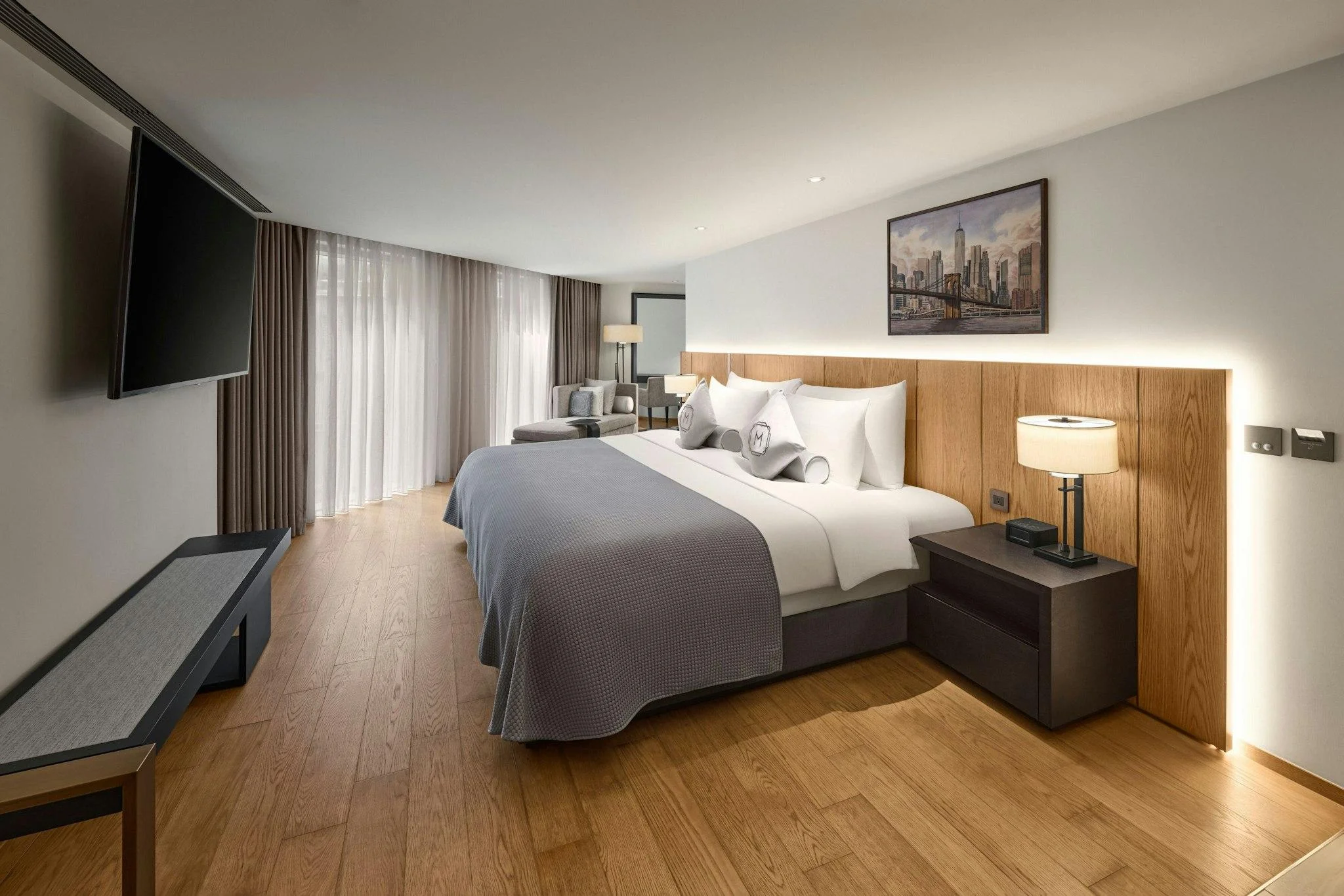 市景豪華間- 帶1張特大號床 (Deluxe Room, Guest room, 1 King, City view)