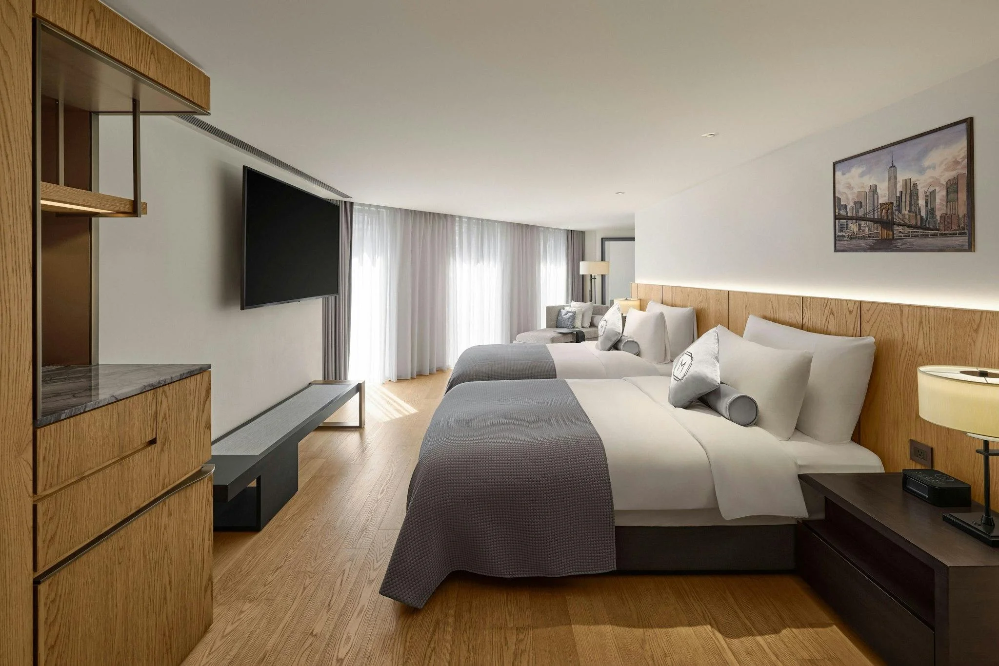 Deluxe Room, Guest room, 2 Twin, City view