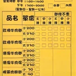 小陳牛肉麵 menu 1